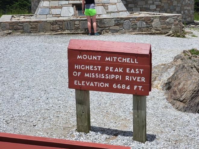 Mount Mitchell Sign